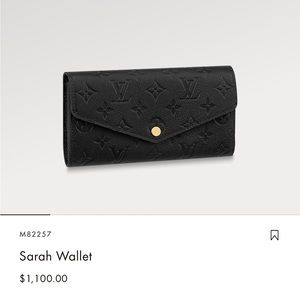 brand new AUTHENTIC Louis Vuitton Sarah wallet